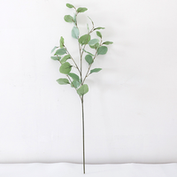 Produits en gros Décoration intérieure Faux Pittosporum Leaf Branch White Edge Leaf Feuilles artificielles de ficus pour la décoration