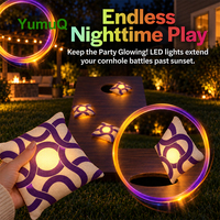 YumuQ LED – Lot de 4 sacs de beanbag de taille officielle 6 po x 6 po, résistants aux intempéries, pour jeux de Cornhole compétitifs