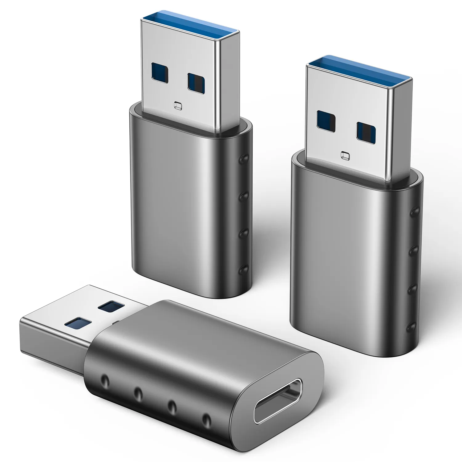 Adaptador USB C con aleación de zinc, convertidor de 5Gbps USB 3,0 A macho A USB tipo C hembra