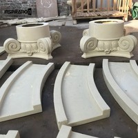 Base et piédestal de colonne décorative extérieure traditionnelle en pierre moulée et béton préfabriqué pour rebord de fenêtre et poteau utilitaire