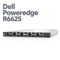 Serveur Dell R6625 1U pour centre de données, équipement informatique en rack 1U avec double prise, conçu pour une utilisation à charge lourde à long terme