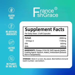 Extraits d'huile de poisson oméga 3 de qualité supérieure, oméga 3 pour la santé cardiaque et des articulations saines chez les adultes, complément d'huile de poisson oméga 3 - Product Image 3