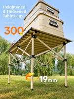 Table pliante portable de haute qualité en acier carbone pour le camping en plein air, les pique-niques, la pêche et les barbecues - Meubles d'extérieur