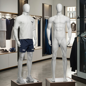 Mannequins masculins blancs en plastique NIP-W pour vitrine, mannequins masculins grandeur nature pour l'affichage de vêtements - Product Image 1