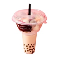Gobelets en plastique PP jetables épaissis Petunia pour fondue, steak, avec bol à collation pour nouilles épicées, poulet frit, thé au lait