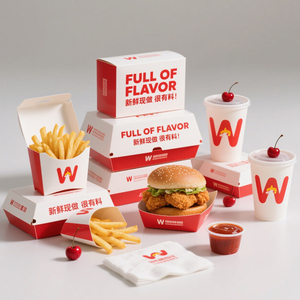 Cajas de Cartón Kraft para Hamburguesas y Papas Fritas de McDonald's, Impresión Personalizada, para Comida Rápida para Llevar, Venta al Por Mayor - Product Image 6