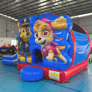 Château Gonflable Miniature Intérieur/Extérieur pour Enfants, Combo Toboggan et <span class=keywords><strong>Trampoline</strong></span> Pat' Patrouille - Product Image 1
