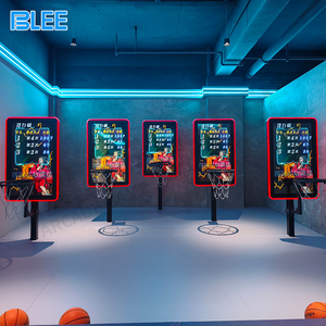 Slam <span class=keywords><strong>Dunk</strong></span> Sensor Juego de baloncesto interactivo Equipo de juego de baloncesto de 5 jugadores con soporte y pantalla - Product Image 5