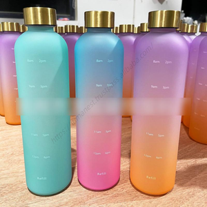 ขวดน้ำ WHY96 Tritan gradient ขนาด1000มล. ทรงถ้วยสแตนเลสเคลือบทองแดงกันการรั่วซึมความจุขนาดใหญ่ - Product Image 5