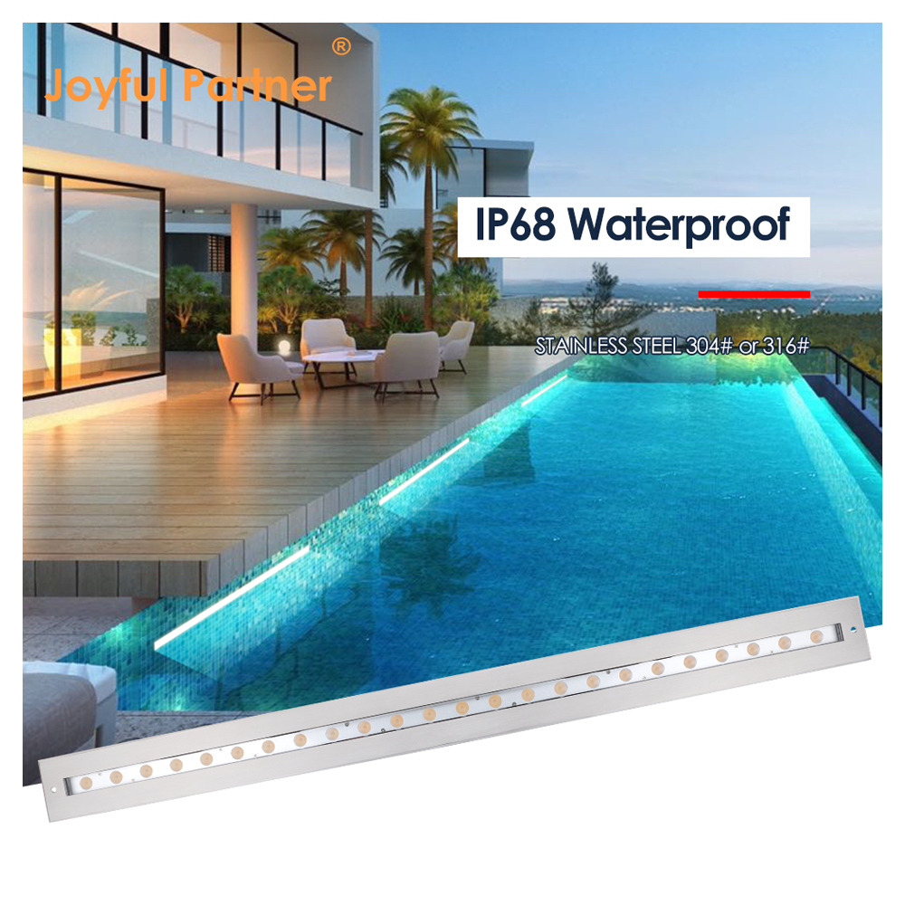 OEM ODM Good Quality 48W RGB Anti-Corrosion Underwater Inground Uplight LED Strip Linear Lamp for in Water Installation