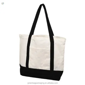 Poches De Sac Fourretout Personnalisees Sacs Sur Toile Avec Zip Noir Epaule En Coton 100% Fourreaux Non Tisses