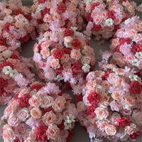 Boule de fleurs artificielles roses B1441 pour décoration intérieure de restaurant, mariage, Saint-Valentin, centre de table floral rose