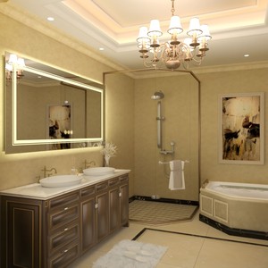Miroir de salle de bain mural en usine, grand miroir de Dressing pleine longueur avec lumière LED - Product Image 6