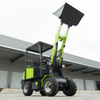 Mini Caricatore a Ruote a Batteria con Benna Idraulica Compatta e Trazione Integrale per Uso Agricolo