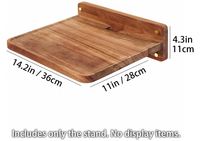 Étagère de rangement murale flottante en bois d'acacia sur mesure pour projecteur, routeur, modem, décodeur et consoles de jeux