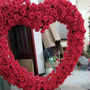 Shiny Gold Metal Heart Shape Arch 6.56ft Height Love Arch Flower Wedding <b>Party</b> Events Wedding <b>Backdrop</b> - Product Image 1