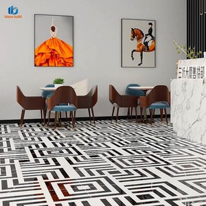 Nouvelle Arrivée Blaze Build : Carrelage en Porcelaine Poli Effet Marbre Noir et Blanc 800x800mm Labyrinthe pour Showroom de Luxe - Product Image 2