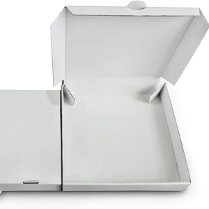 กล่องพิซซ่าลูกฟูกสีขาวพรีเมียมขนาด 14 นิ้ว กล่องใส่อาหารแบบนำกลับบ้าน <span class=keywords><strong>ต</strong></span>กแ<span class=keywords><strong>ต</strong></span>่งเองได้สำหรับกล่องของขวัญ - Product Image 1