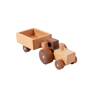 Jouet de véhicule de construction éducatif en bois pour enfants Gif d'anniversaire haut de gamme bétonnière en bois jouet voiture jouets pour enfants. - Product Image 5