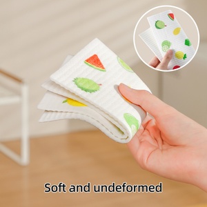 Chiffons à vaisselle en coton réutilisables et lavables, éponges, torchons de cuisine, serviettes en papier réutilisables, sans odeur, biodégradables, compatibles OEM - Product Image 6
