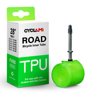 Chambre à air de vélo CYCLAMI TPU ultralégère 700C 18-32C pour vélos de route avec valve Schrader - Product Image 3