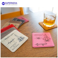 Sous-verres en cuir PU vierges pour gravure laser, sous-verres personnalisables gravés au laser pour mariages et événements d'entreprise