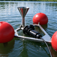 Pompe à mousse flottante en acier inoxydable 304, moteur 1000L/heure pour le traitement des eaux usées des étangs et des rivières, élimination des boues