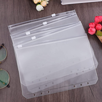 Pochettes transparentes en PVC imperméable à fermeture éclair pour classeur A5 à 6 trous, idéales comme enveloppes de budget pour classeur de planification budgétaire A5