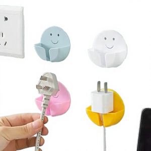 BEST Self Adhesive PVC Single Power Plug <b>Hook</b> Multifunctional Socket Holder Wall Mounted Retainer Organizer for <b>Bathroom</b> Kitchen - Product Image 4