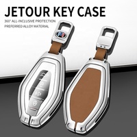 Pour les ventes directes universelles Prix raisonnable Jetour Couverture de clé de voiture en cuir en alliage de zinc