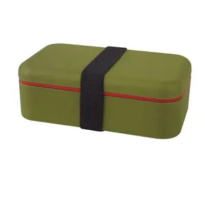 कस्टम लोगो पीएलए दोपहर के भोजन के बॉक्स के साथ प्लास्टिक 620ml ठोस रंग डिब्बे बॉक्स खाद्य कंटेनर पीपी विभाजन बोर्ड