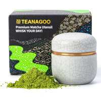 Vente en gros RTS : Caddy à matcha en céramique personnalisé, en porcelaine, avec logo, noir, style Japandi, pour cérémonie du thé japonaise, écologique