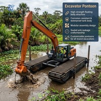 Châssis flottant sur mesure pour excavatrice amphibie, compatible avec tous les modèles - Direct Usine