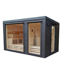 Sauna extérieur en bois pour 2 à 4 personnes, sauna extérieur personnalisé avec chauffage électrique, fabrication OEM ODM