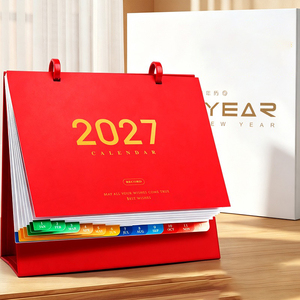 ปฏิทินตั้งโต๊ะสำนักงาน IStapromo Gifts 2027 ดีไซน์สร้างสรรค์ วางแผนรายเดือนอย่างง่าย นาฬิกาตั้งโต๊ะแบบมีลม  พร้อมพิมพ์โลโก้ตามสั่ง - Product Image 5