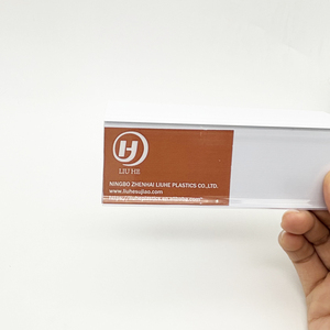 DBR39 scaffale di plastica adesivo piatto prezzo porta <span class=keywords><strong>etichette</strong></span> con PET trasparente/nastro bianco in schiuma/magnete per gli <span class=keywords><strong>scaffali</strong></span> dei supermercati - Product Image 3