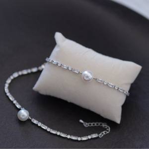 Zhuji 14k Gold Inlaid Zircon <b>Freshwater</b> <b>Pearl</b> <b>Bracelet</b> High Brightness Full <b>Pearls</b> Adjustable 9-9.5mm Fine Charm <b>Bracelet</b> - Product Image 1