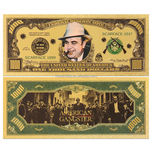Conception personnalisée, 5 modèles, style américain, billet de banque souvenir en plastique plaqué or pour cadeaux - Product Image 2