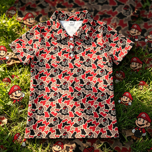 Daddy and Me Boys Southern Camo Team Button Polo <strong>Shirts</strong> Tops - Product Image 1