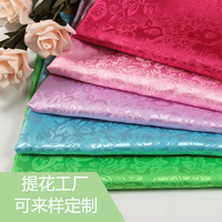 Tissu en satin jacquard à motifs floraux, vente en gros d'usine