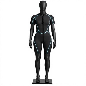 Combinaison de plongée courte en néoprène 3 mm, intégrale, pour la plongée avec tuba, la plongée, le surf, fermeture éclair au dos, étanche pour les sports nautiques - Product Image 1