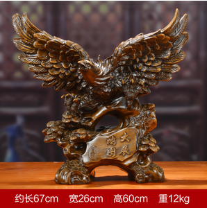 Meilleures ventes 2022, grande statue d'aigle en résine antique, ornement de faucon en résine solide - Product Image 2