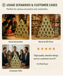 Boîte de calendrier de l'avent personnalisée avec impression personnalisée, emballage de compte à rebours de Noël vert à 24 tiroirs avec compartiments numérotés - Product Image 3