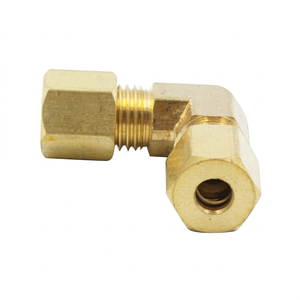 Coude de compression hexagonal égal en laiton forgé basse pression, raccord à 90 degrés, résistant à la corrosion, filetage NPT/BSPT, pouce, OEM/ODM - Product Image 1