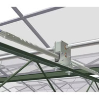 Rail linéaire à pignon et crémaillère en métal galvanisé à installation facile avec manchon en cuivre pour serre tunnel tropicale