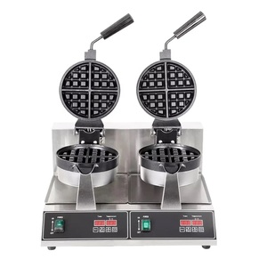 Kỹ Thuật Số Đôi Quay Bỉ Waffle Maker Máy 2600W Vòng Thép Không Gỉ Waffle Cone Baker Thương Mại Waffle Roaster - Product Image 1
