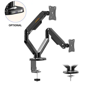 Wholesale Flexible Dual Monitor VESA Adapter Arm 11 to 17 inch Screen Adjustable Double Dual Monitor Arm Stand