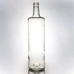 Botellas de vidrio de tequila de vidrio de 1100 ml personalizadas al por mayor de alta calidad para alcohol