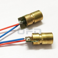 Módulo de Diodo Láser Ajustable de 5V 650nm 5mW, Punto Rojo, Cabezal de Cobre, Mini Puntero Láser