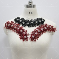 Appliques en strass 3D en fil de fer forgé pour vêtements et robes de soirée